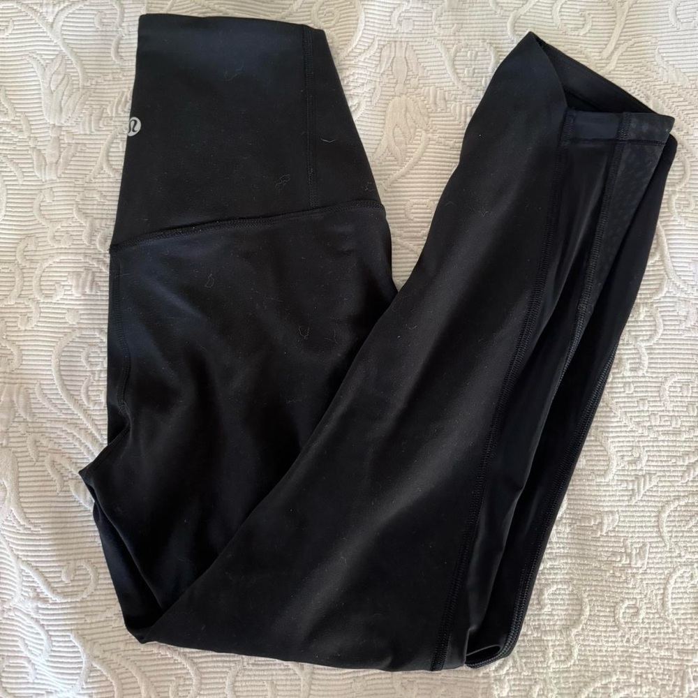 Lululemon Nulu and Mesh Mid-Rise Yoga Crop